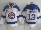 Chicago Cubs #13 Starlin Castro White Baseball Hoodie