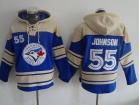 Toronto Blue Jays #55 Russell Martin Blue Baseball Hoodie