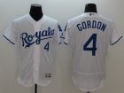 Kansas City Royals #4 Alex Gordon White Flexbase Jerseys