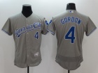 Kansas City Royals #4 Alex Gordon Gray Flexbase Jerseys