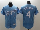 Kansas City Royals #4 Alex Gordon Baby Blue Flexbase Jerseys