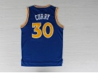 Golden State Warriors #30 Stephen Curry Blue Throwback Stitched Basketball Jerseys