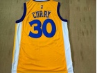 2016 New Golden State Warriors #30 Stephen Curry Yellow Stitched Basketball Jerseys