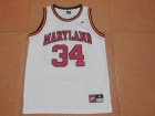 Maryland Terps University #34 Len Bias White 1985 Throwback Basketball Jerseys