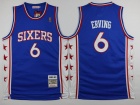 Philadelphia 76ers #6 Julius Erving Blue Stitched Basketball Jerseys