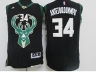 Milwaukee Bucks #34 Giannis Antetokounmpo Black Stitched Basketball Jersey