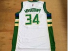 Milwaukee Bucks #34 Giannis Antetokounmpo White Stitched Basketball Jersey