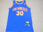 Golden State Warriors #30 Stephen Curry Blue Throwback Stitched Basketball Jersey