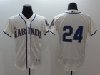 Seattle Mariners #24 Ken Griffey Jr Cream Flexbase Jerseys