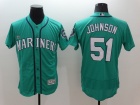 Seattle Mariners #51 Randy Johnson Green Flexbase Jerseys