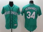 Seattle Mariners 34 Felix Hernandez Green Flexbase Jerseys