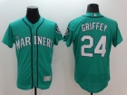 Seattle Mariners #24 Ken Griffey Jr Green Flexbase Jerseys