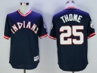 Cleveland Indians #25 Jim Thome Blue Turn Back Pullover Jerseys