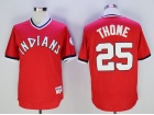 Cleveland Indians #25 Jim Thome Red Turn Back Pullover Jerseys