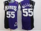 Sacramento Kings #55 Jason Williams Black Purple Stitched Basketball Jerseys