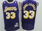 Los Angeles Lakers #33 Kareem Abdul Purple Stitched Basketball Jersey