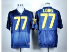 Michigan Wolverines #77 LONG Blue Jerseys