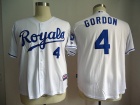 Kansas City Royals #4 Alex Gordon White Cool Base Jersey