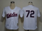 Chicago White Sox #72 Carlton Fisk White 1990 Home Throwback Jersey