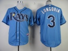 Tampa Bay Rays #3 Evan Longoria baby blue cool base jerseys