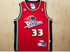 Nike Detroit Pistons #33 Hill Red Jerseys