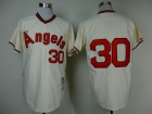 Los Angeles Angels #30 Nolan Ryan Cream Throwback Jerseys