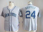 Seattle Mariners #24 Griffey Gray Cool Base Jerseys