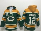 Green Bay Packers #12 Aaron Rodgers Green Nike NFL Pullover Hoodie Sweatshirts