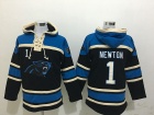 Carolina Panthers #1 Cam Newton Blue Nike NFL Pullover Hoodie Sweatshirts