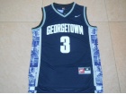 Georgetown Hoyas #3 Allen Iverson Dark Blue College Basketball Jerseys