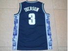 Georgetown Hoyas #3 Allen Iverson Dark Blue College Basketball Jerseys