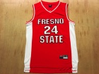 Fresno State Bulldogs #24 Paul George Red Stitched College Basketball Jersey