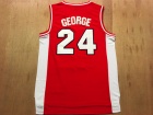 Fresno State Bulldogs #24 Paul George Red Stitched College Basketball Jersey