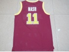 #11 Steve Nash Red Stitched College Basketball Jersey