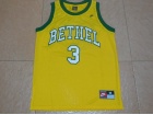 Bethel Hign Shcool #3 Allen Iverson Yellow Stitched College Basketball Jersey