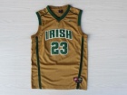 St. Vincent-St. Mary High School Irish #23 Lebron James Yellow Stitched College Basketball Jersey