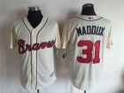 Atlanta Braves #31 Greg Maddux Cream New Cool Base Jerseys