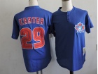 Toronto Blue Jays #29 Joe Carter Mitchell & Ness Royal Cooperstown Mesh Batting Practice Jersey