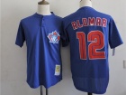 Toronto Blue Jays #12 Roberto Alomar Mitchell & Ness Royal Cooperstown Mesh Batting Practice Jerseys