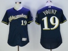 Milwaukee Brewers #19 Robin Yount Navy Blue Flex Base Jerseys