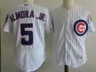 Chicago Cubs #5 Albert Almora Jr. White Strips Flex Base Jerseys