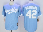 Los Angeles Dodgers #42 Jackie Robinson Baby Blue Brooklyn Dodgers Throwback Jerseys