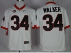 Georgia Bulldogs #34 Herschel Walker White Red Limited College Football Jersey