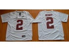 Alabama Crimson Tide #2 Derrick Henry White  Diamond Quest College Football Jerseys