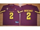 Arizona State Sun Devils #2 Mike Bercovici Red College Football Jersey