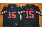 Ohio State Buckeyes #15 Ezekiel Elliott Blackout College Football Jersey