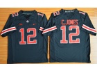 Ohio State Buckeyes #12 C.Jones Blackout College Football Jersey