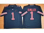 Ohio State Buckeyes #1 Braxton Miller Blackout College Football Jersey