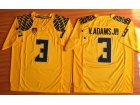 Oregon Ducks #3 Vernon Adams Jr. Yellow Limited College Football Jersey