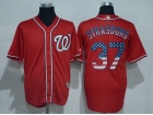 Washington Nationals #37 Stephen Strasburg Red USA Flag Cool Base Jerseys